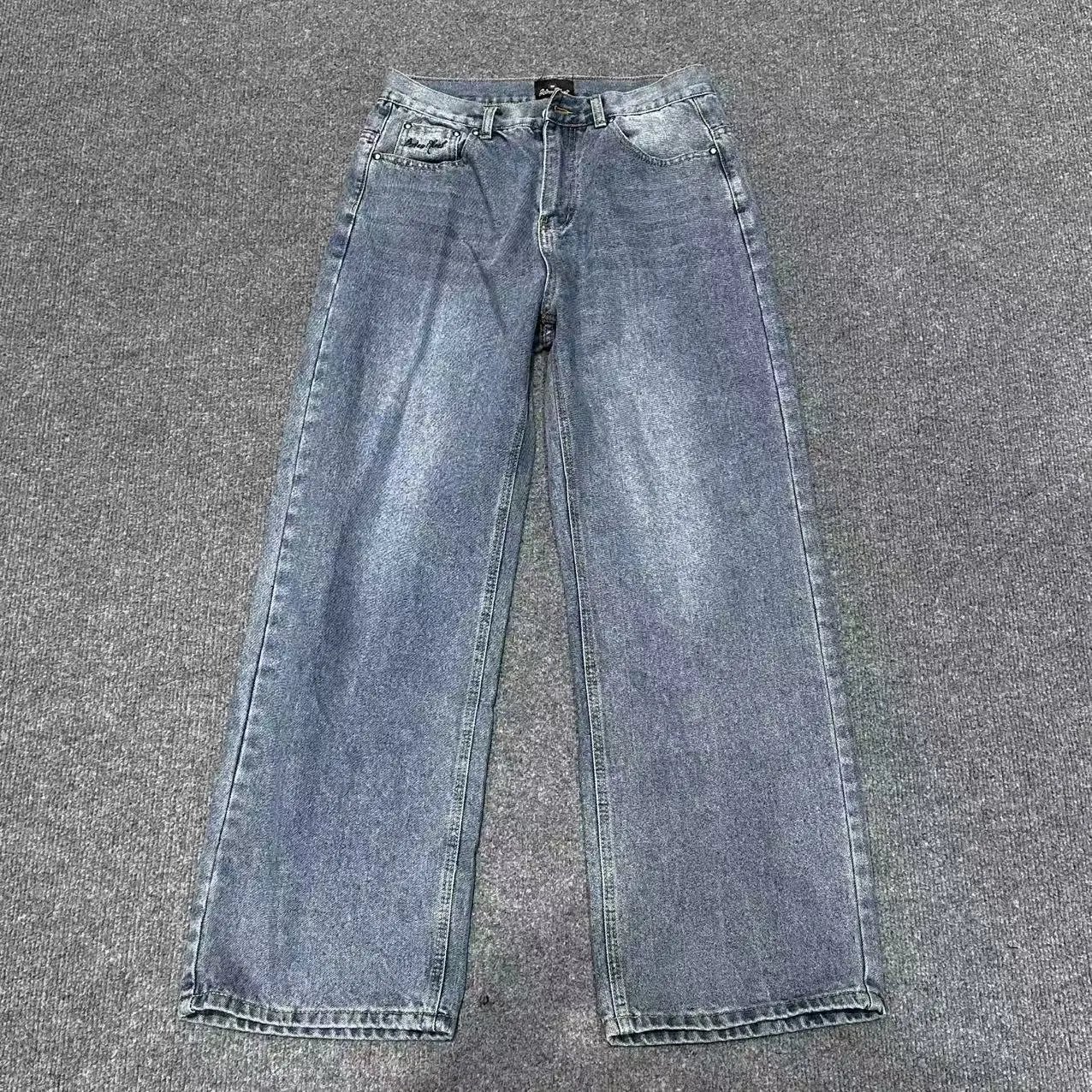 Broken Embroidered Denim Jacket and Pants Set photo 5