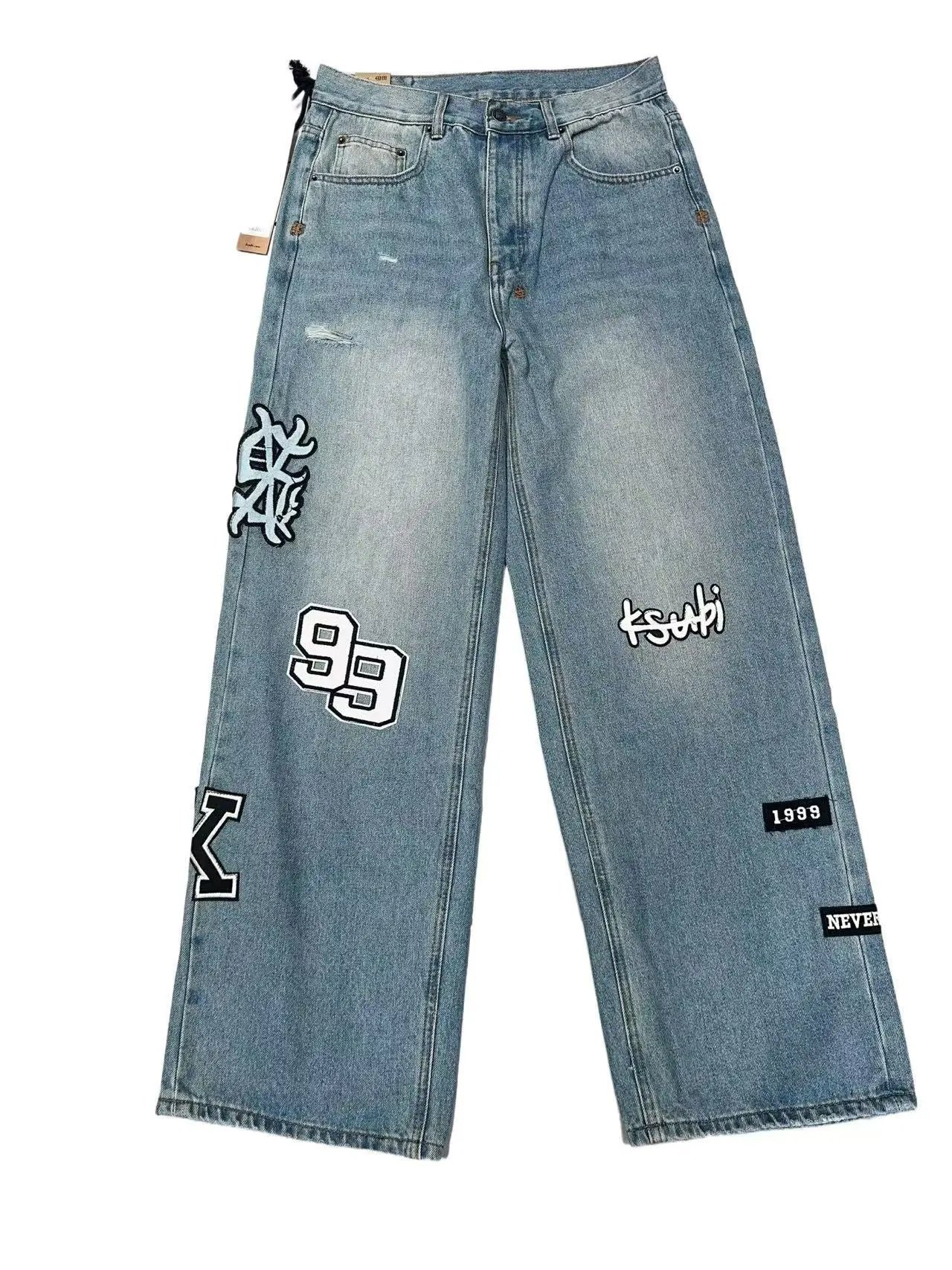 Splatter Print Distressed Jeans photo 5