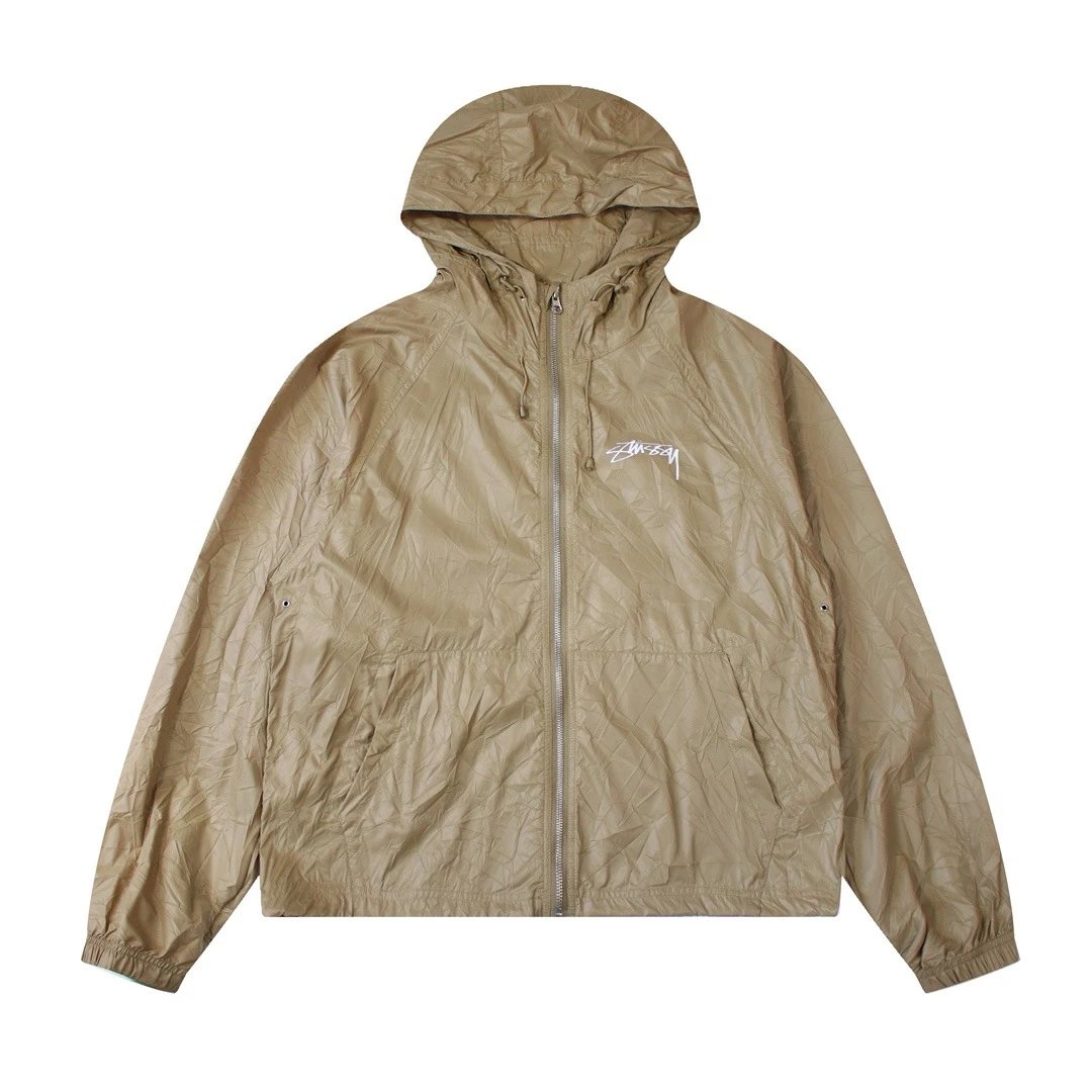 Vintage Crinkle Zip Hooded Windbreaker photo 3