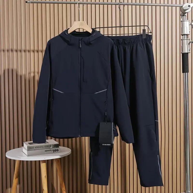 Hooded Reflective Stripe Fleece Jacket photo 3