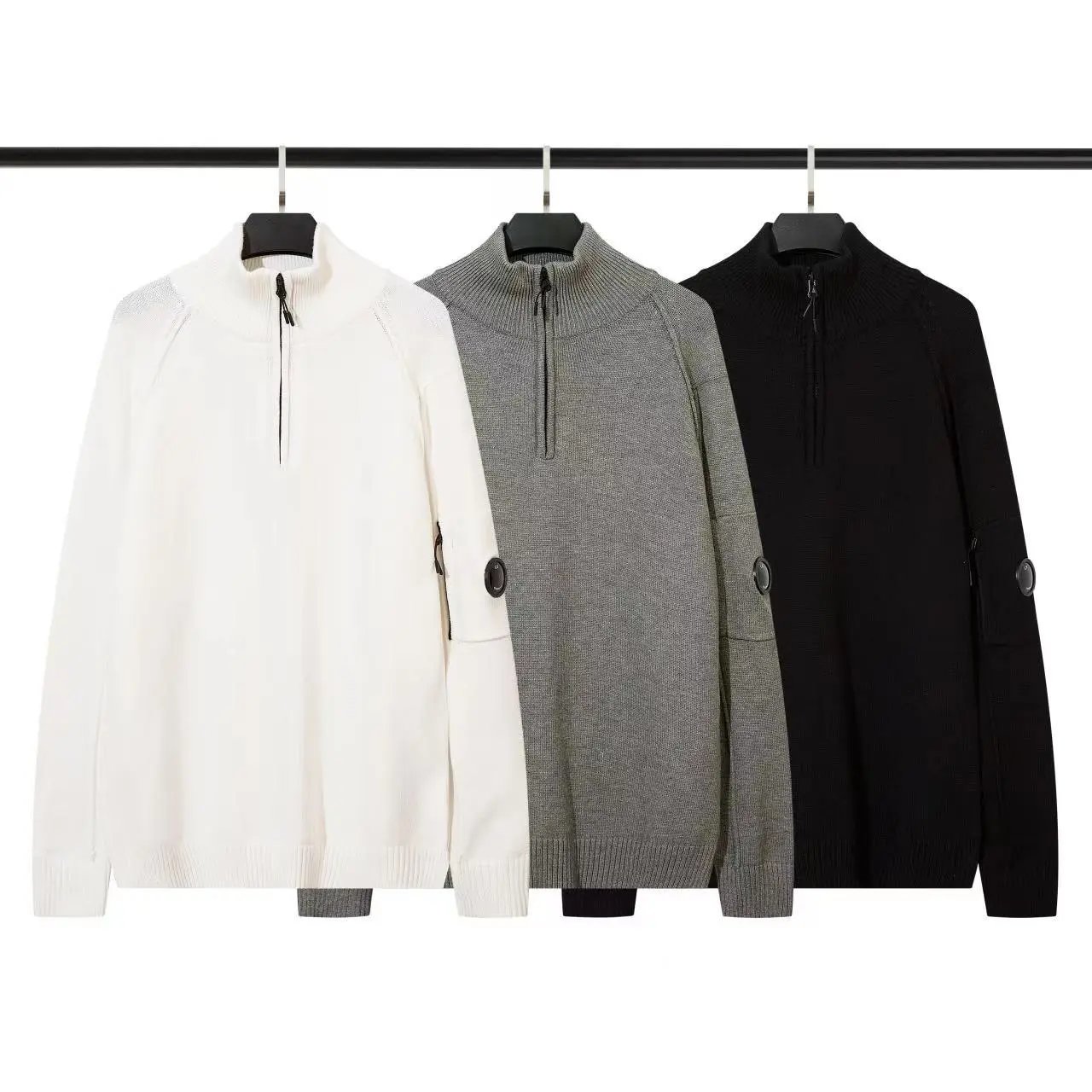 Badge Knit Sweater with Half-Zip photo 6