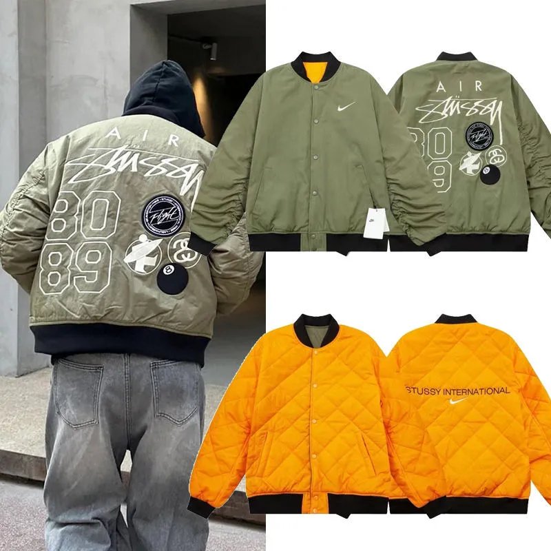 Collaborative Embroidered Badge Flight Jacket Reversible photo 6