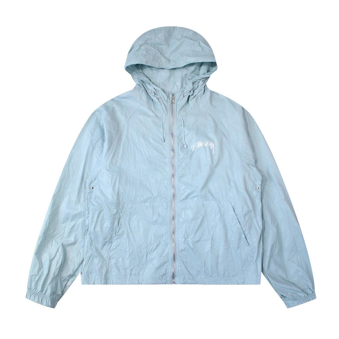 Vintage Crinkle Zip Hooded Windbreaker photo 5