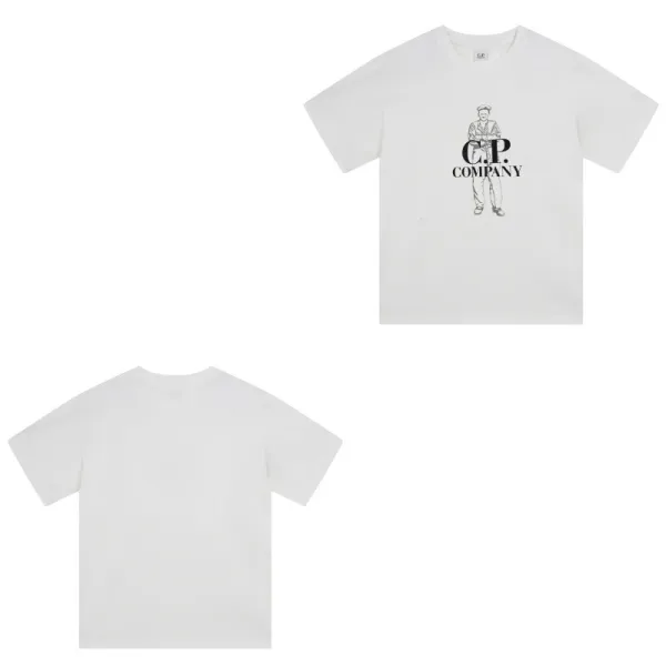 C.P. Company Graphic Print White T-Shirt - 1