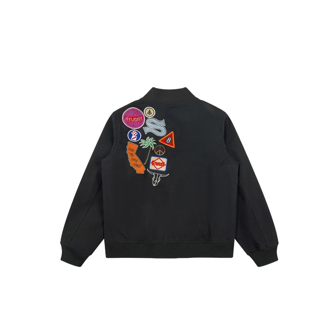 Badge Embroidery Baseball Bomber Jacket photo 7