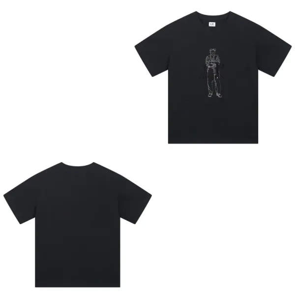 Comme des Garçons Play x Unknown Artist Graphic Black T-Shirt - 1