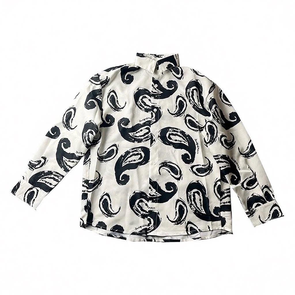 Jacquemus Floral Print White Short Sleeve Button Up Shirt