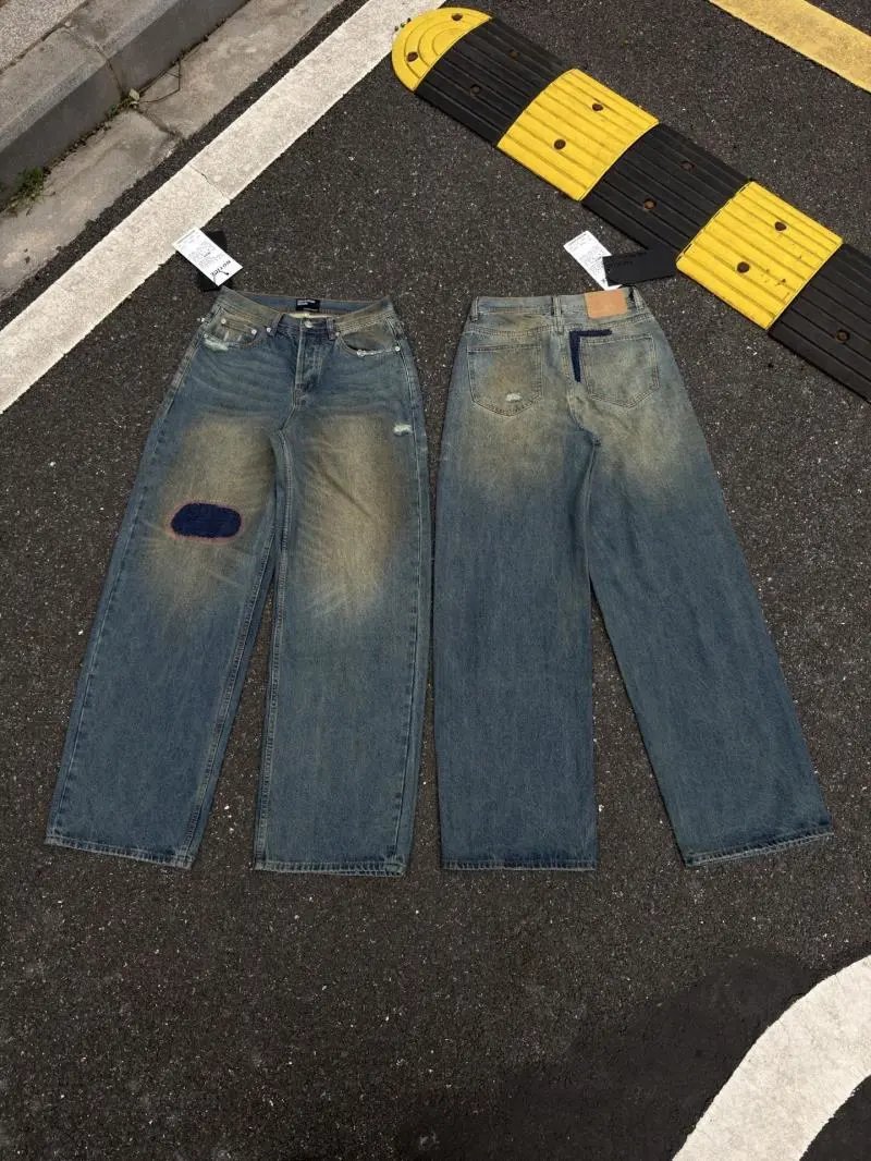 Badge Distressed Vintage Denim Jeans photo 7