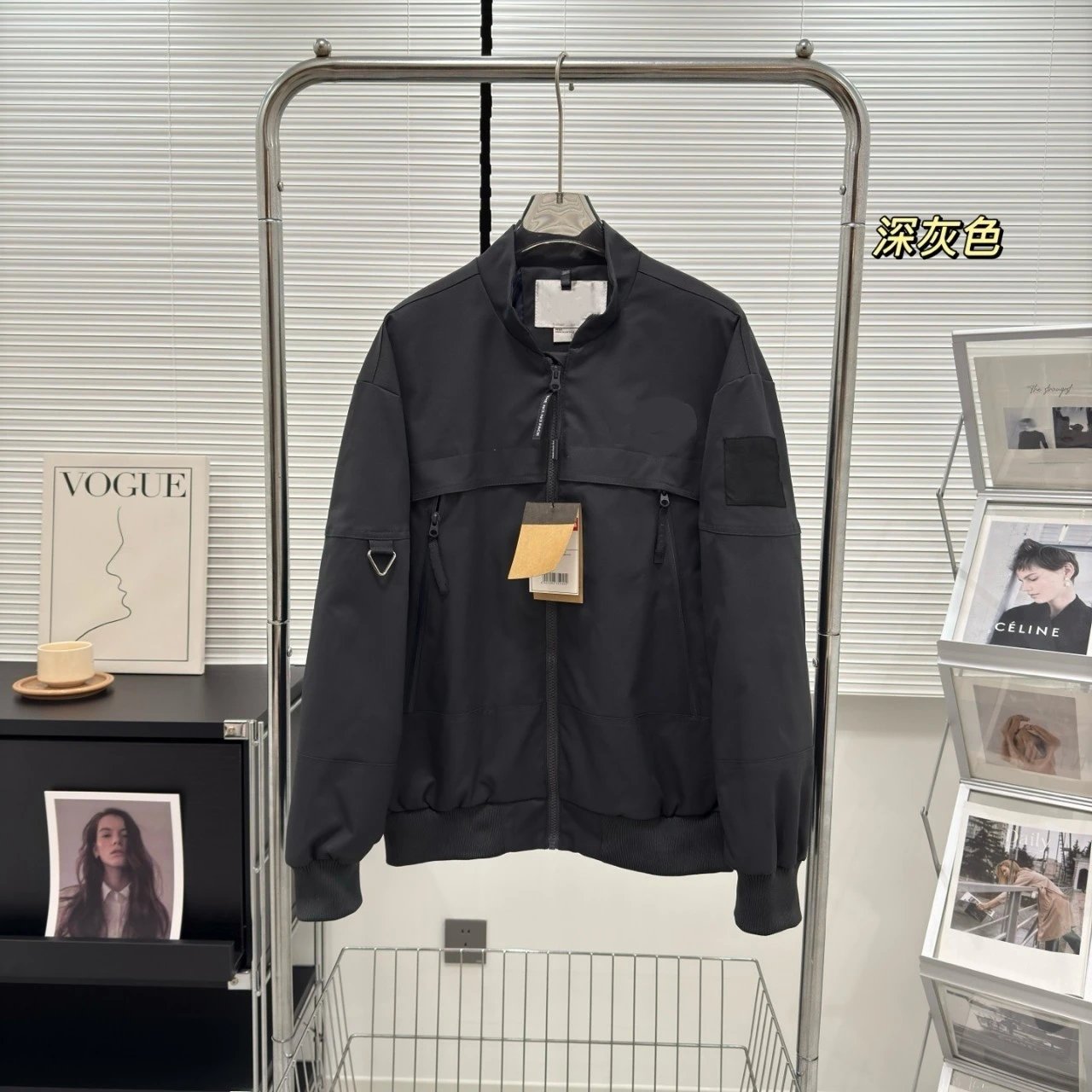 Unbranded Jackets Stand Collar Utility Zip Jacket image 3