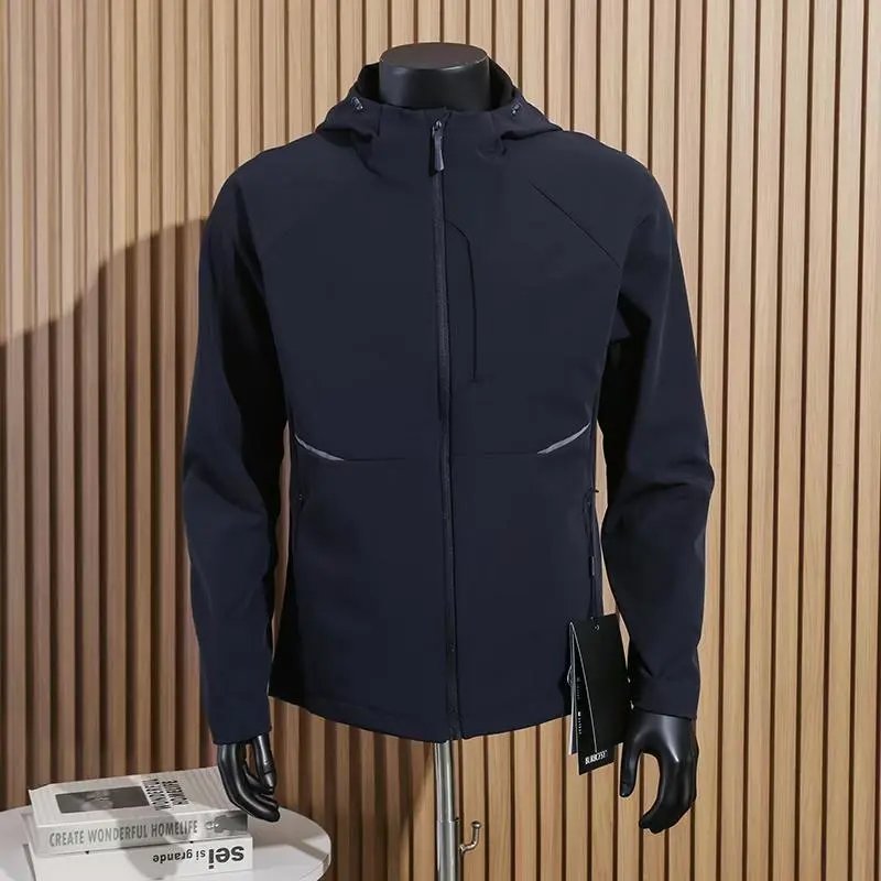 Hooded Reflective Stripe Fleece Jacket photo 5