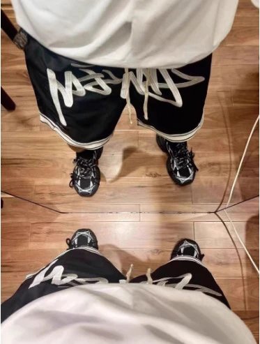 Stussy Stock Logo Basketball Shorts Black/White - 7