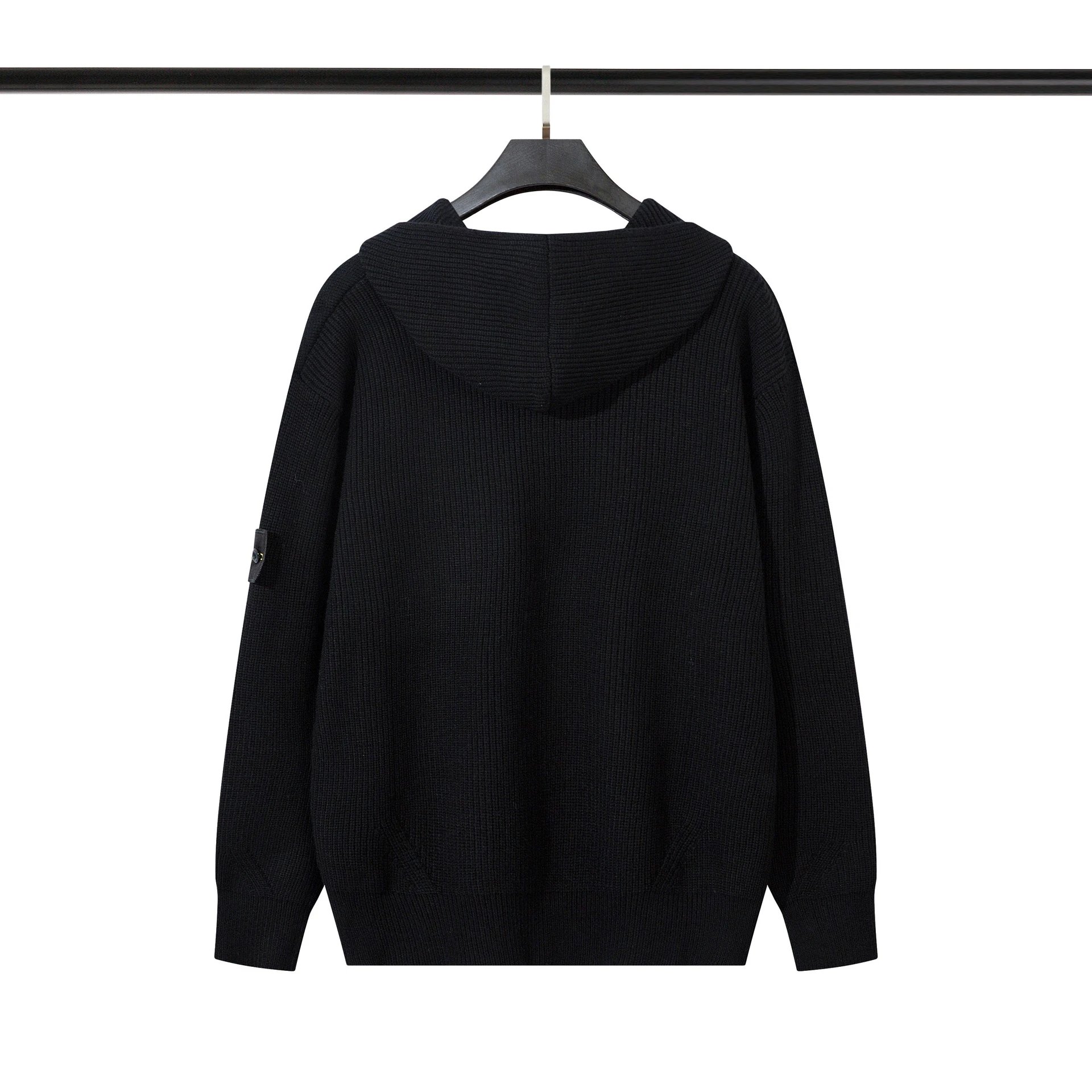 Zip-Up Hooded Knit Sweater photo 8