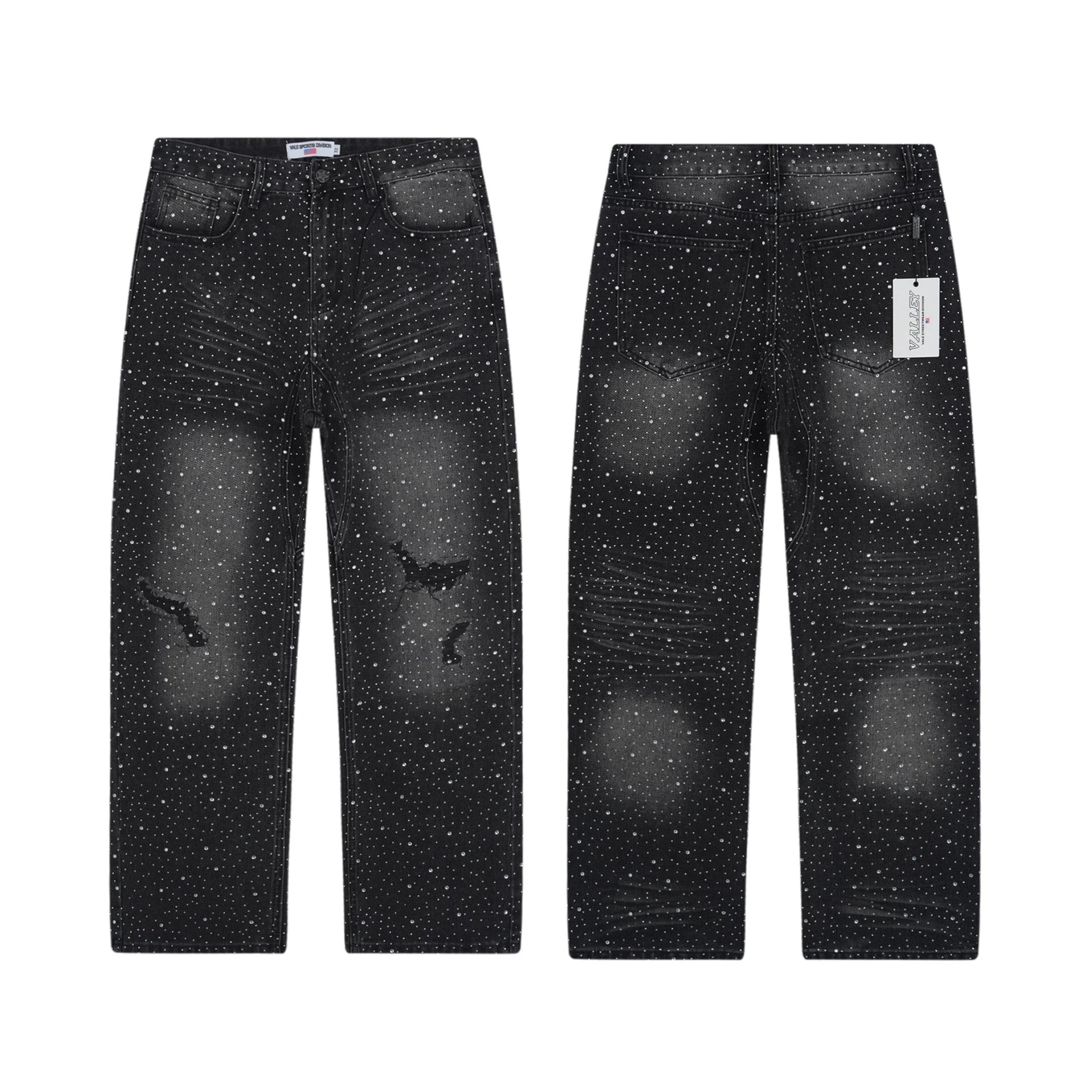 Washed Rhinestone Jeans photo 4