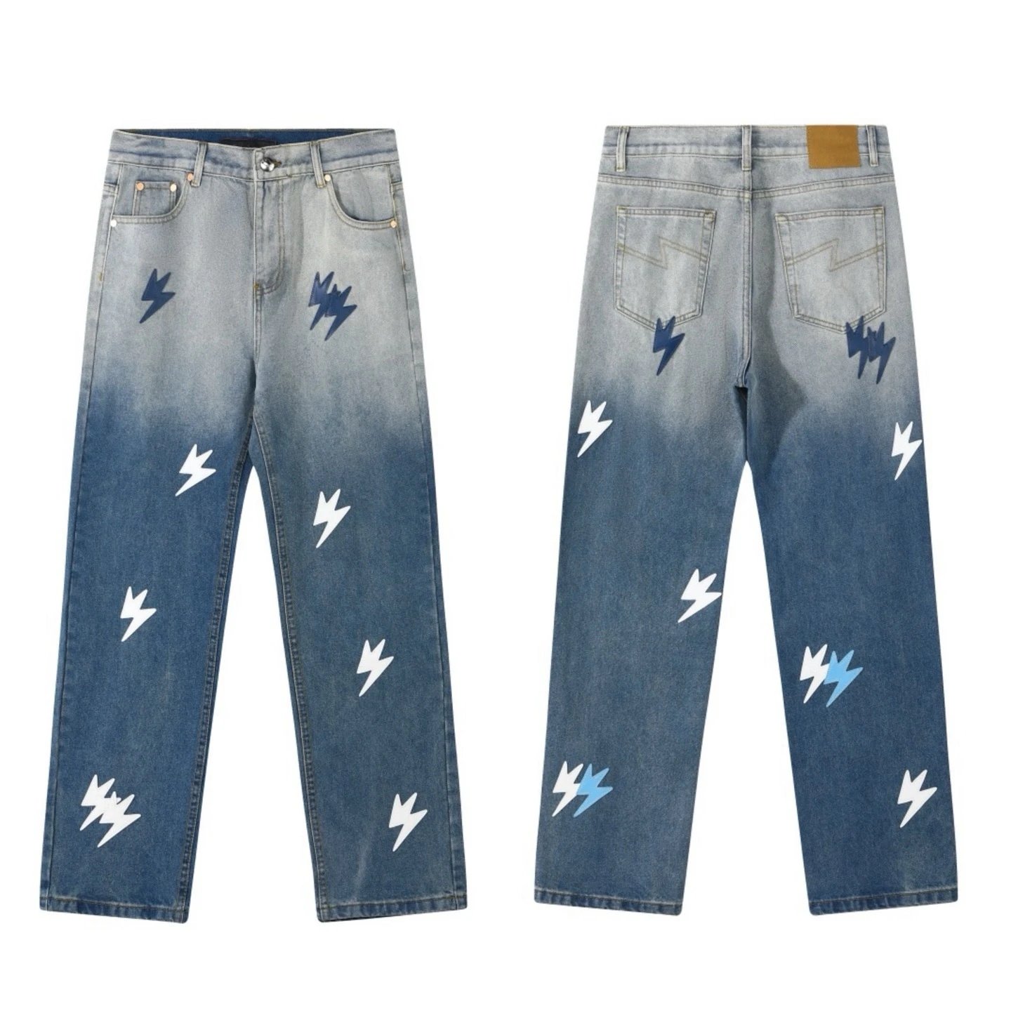 Lightning Embroidered Jeans photo 6
