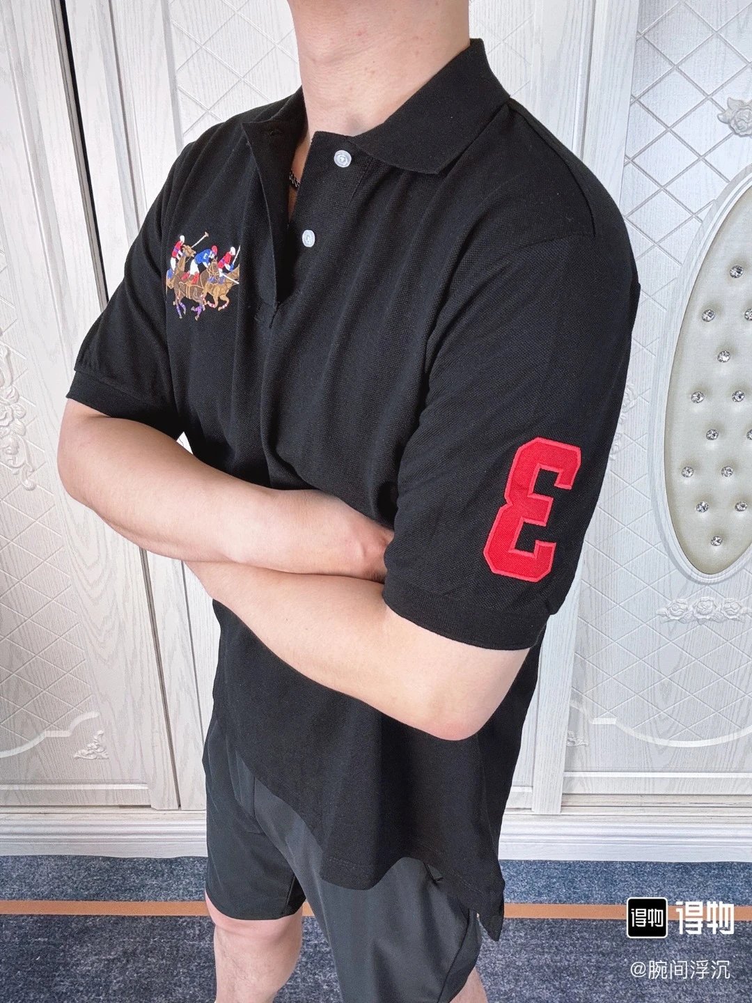 Three Horse Embroidered Polo Shirt photo 4