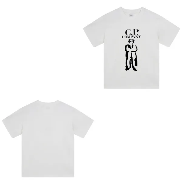 C.P. Company Graphic Print White T-Shirt - 1