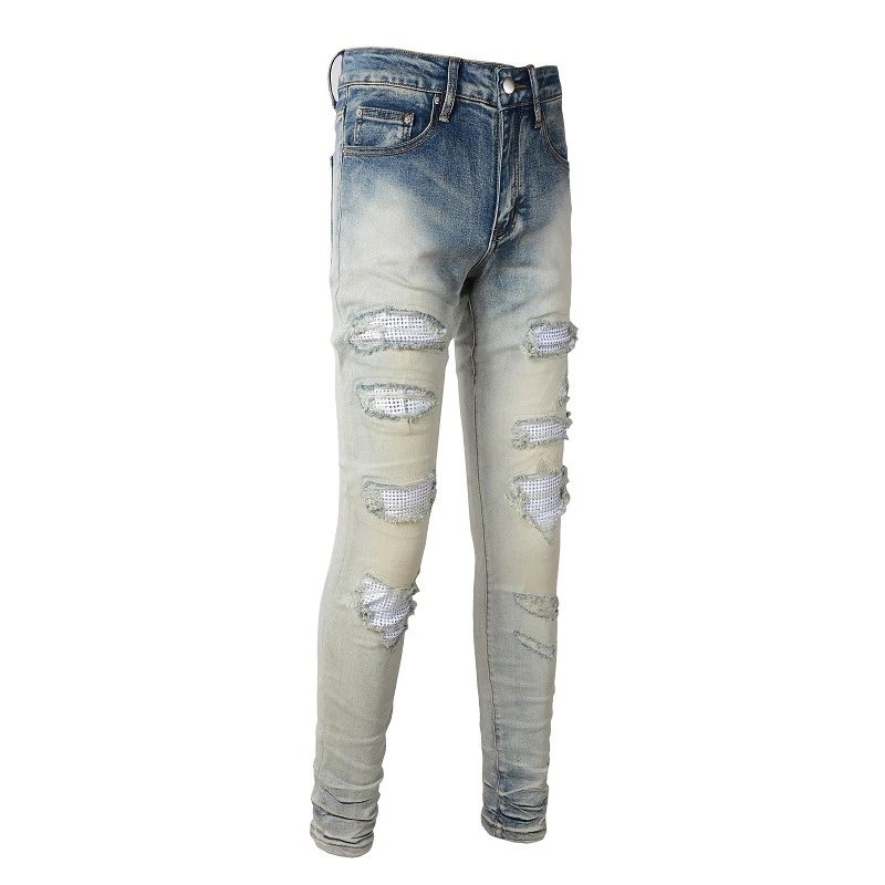 Distressed Rhinestone Jeans photo 4