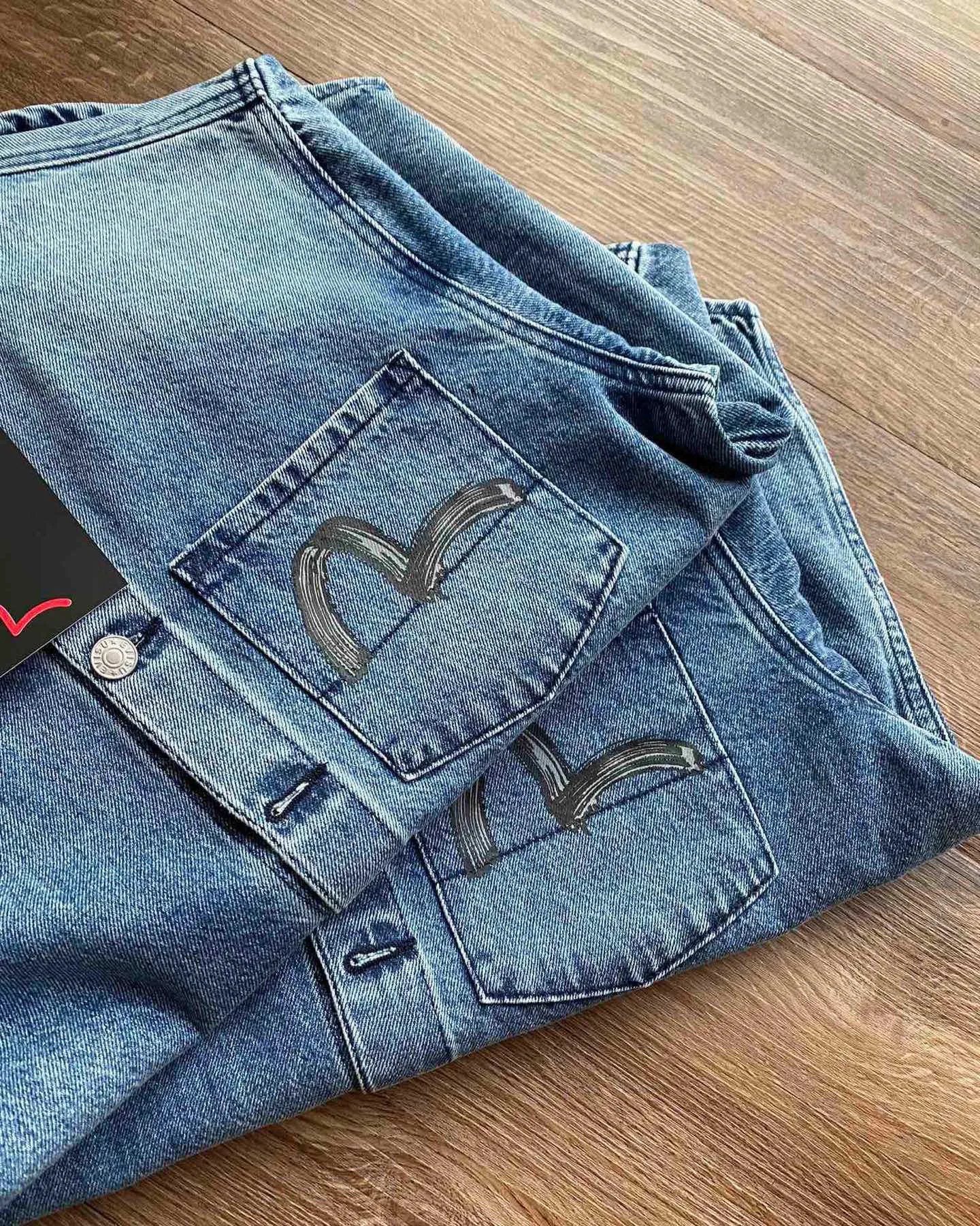 Seagull Print Denim Shirt Jacket photo 7