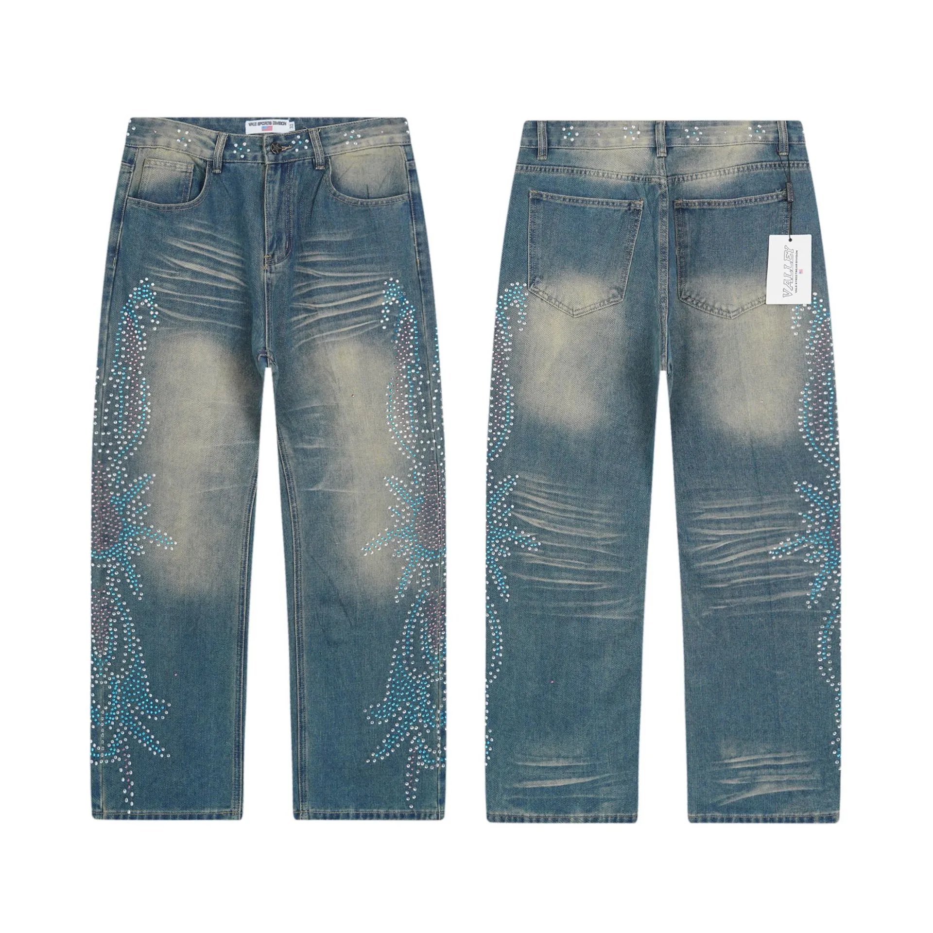 Washed Rhinestone Jeans photo 3