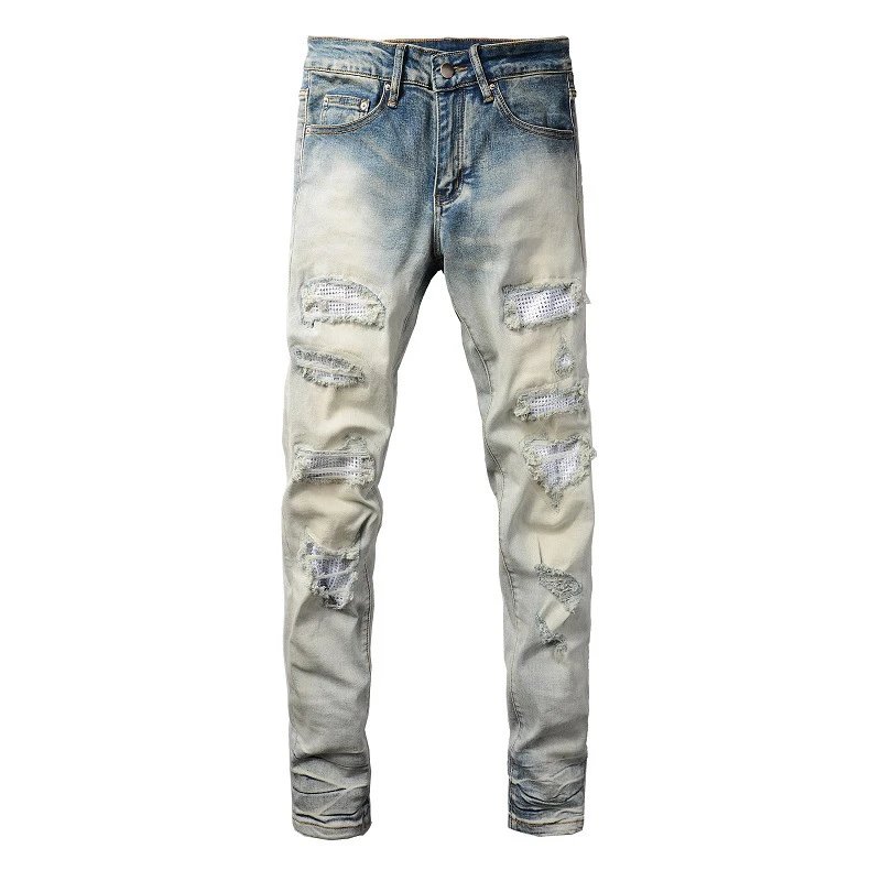 Distressed Rhinestone Jeans photo 6