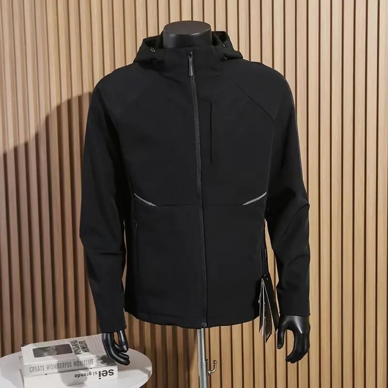 Hooded Reflective Stripe Fleece Jacket photo 4