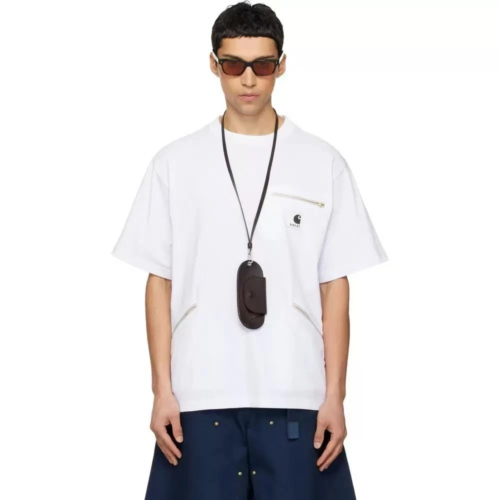 Multi-Pocket Crew Neck Short Sleeve T-Shirt photo 7