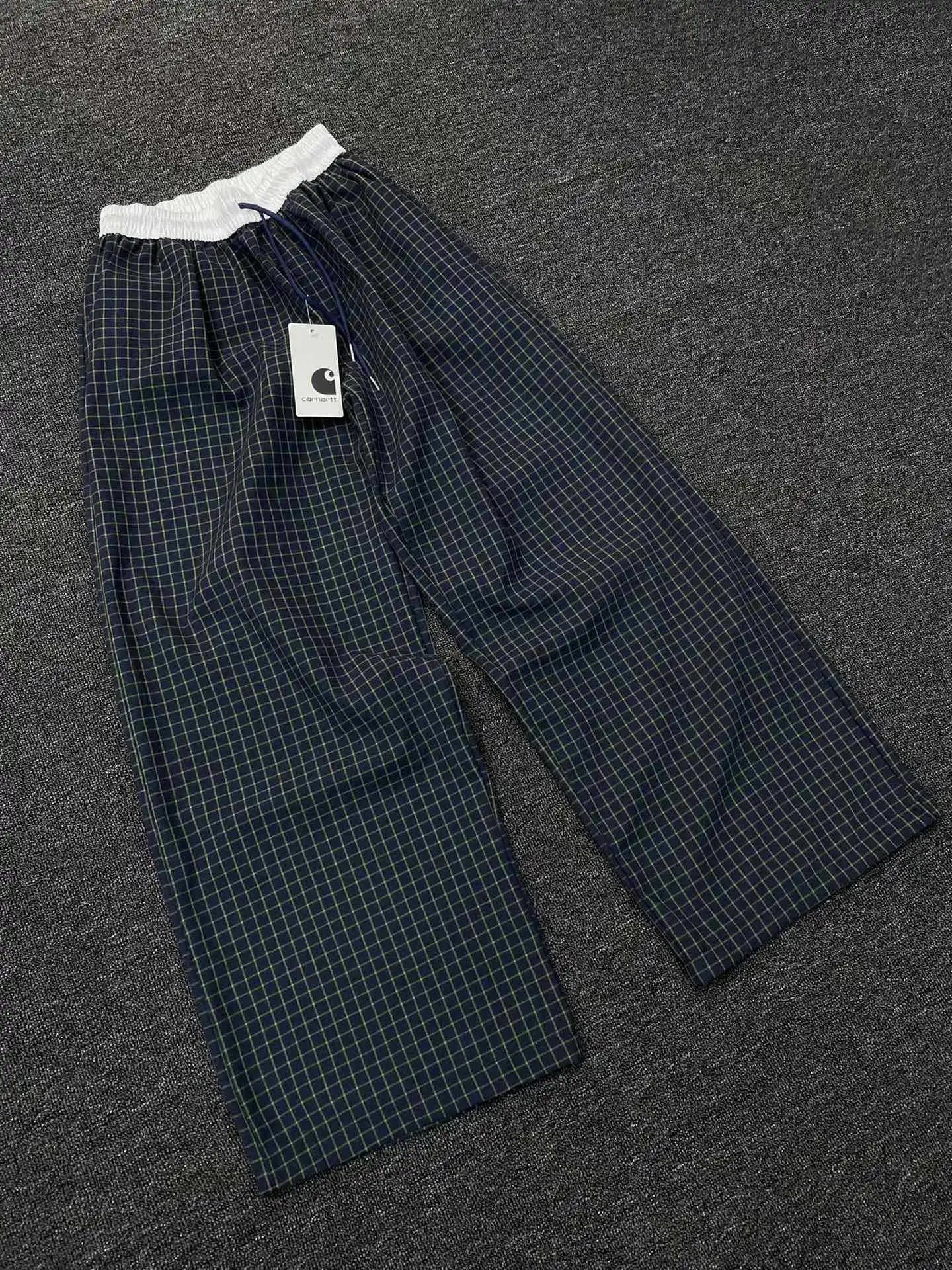 Classic Logo Curved Relaxed Plaid Pants photo 2
