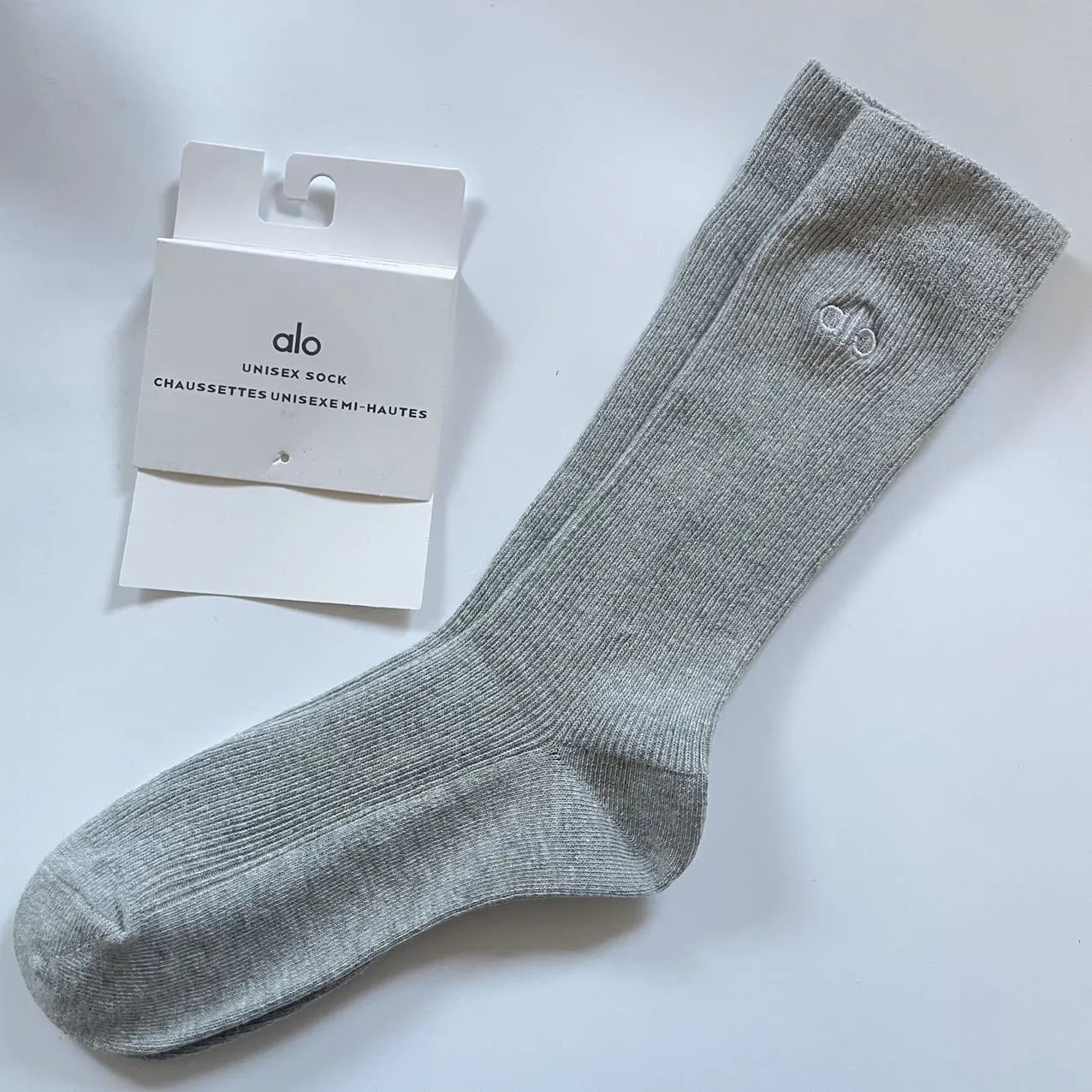 Double Needle Embroidered High-Calf Socks photo 4