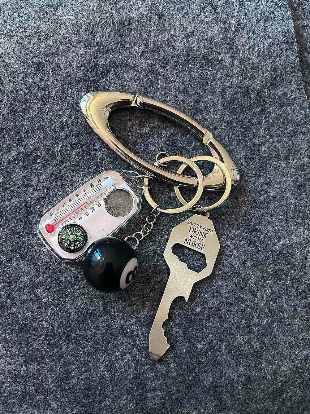 Multi-Function Metal Carabiner Keychain photo 7