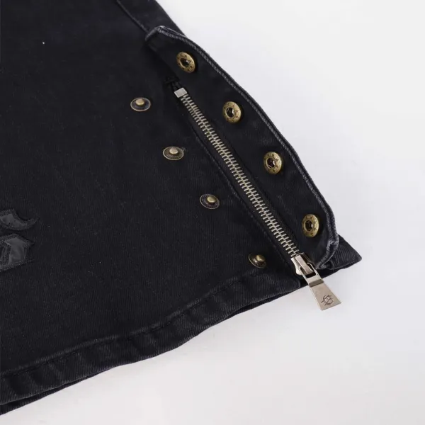 Godspeed Logo-Print Distressed Light Wash Jeans - 15