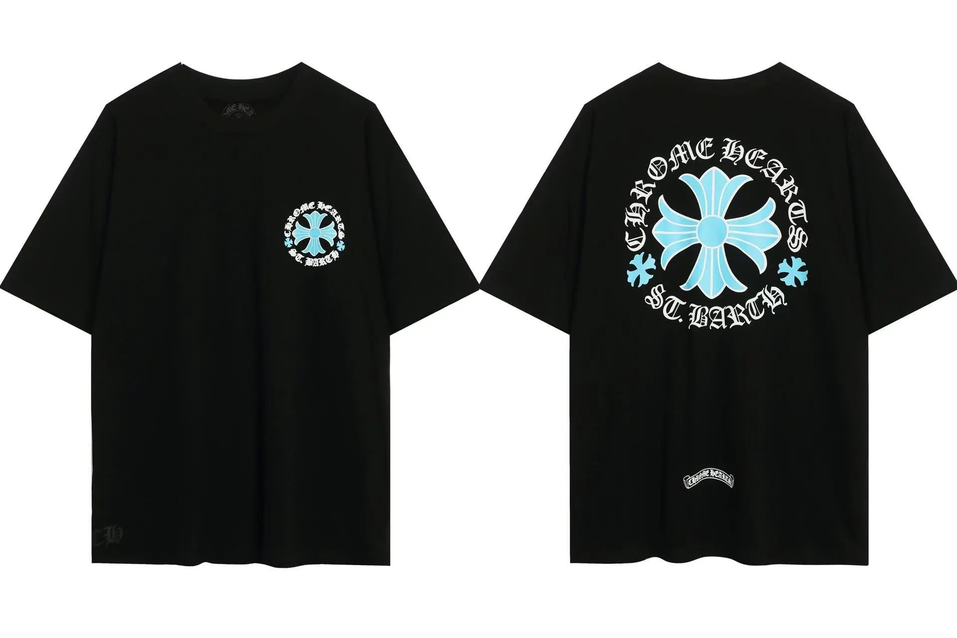 Sanskrit Metal Embroidery Crew Neck T-Shirt photo 3