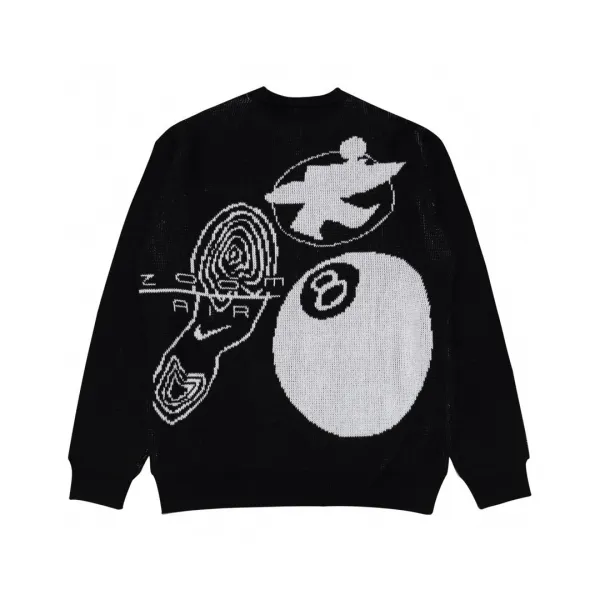 Design Graphic Knit Sweater Black - 27