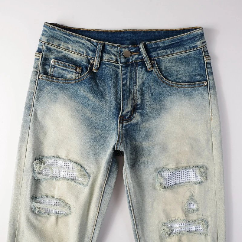 Distressed Rhinestone Jeans photo 7