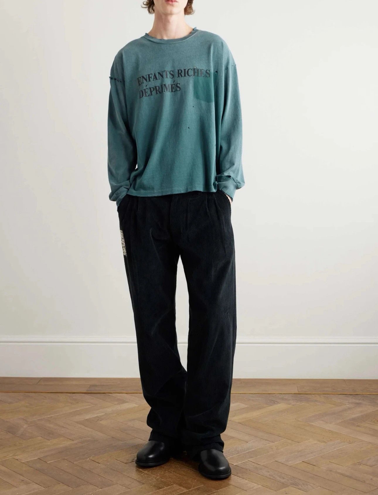 Distressed Pocket Long Sleeve Tee photo 5