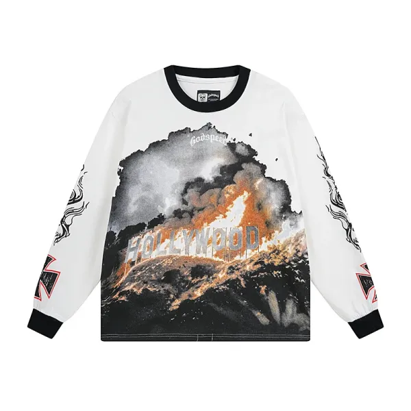 Design Hollywood x Peribas Unum Long Sleeve Graphic Tee Black - 19