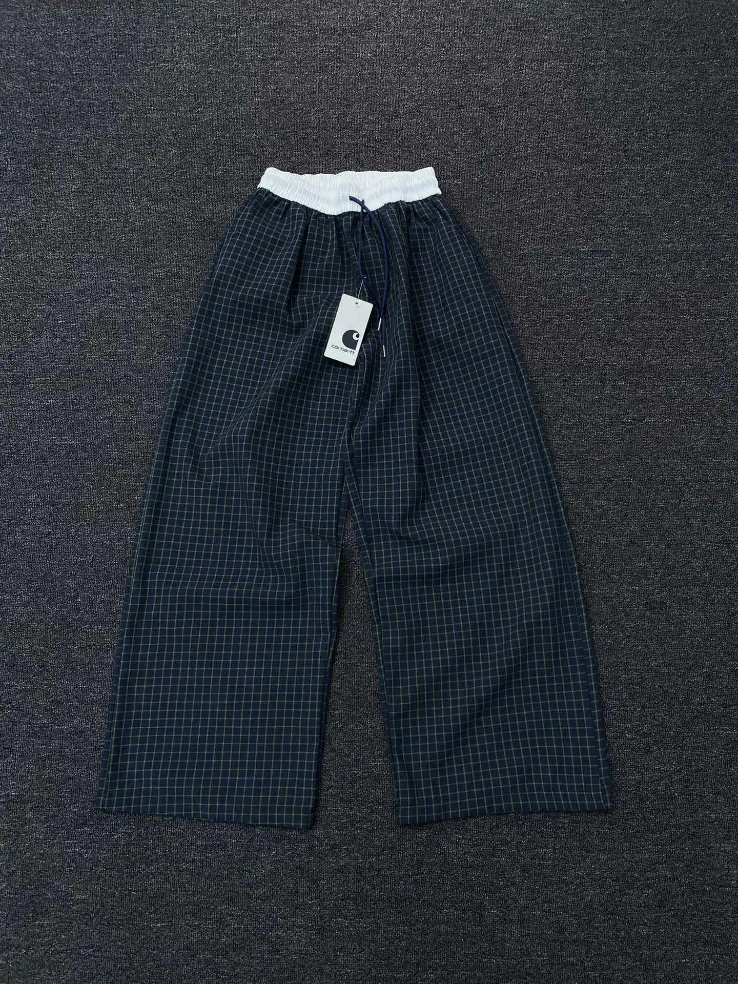 Classic Logo Curved Relaxed Plaid Pants photo 6