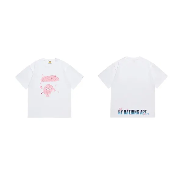 A Bathing Ape x Sakura Monkey Pink Graphic T-Shirt - 1