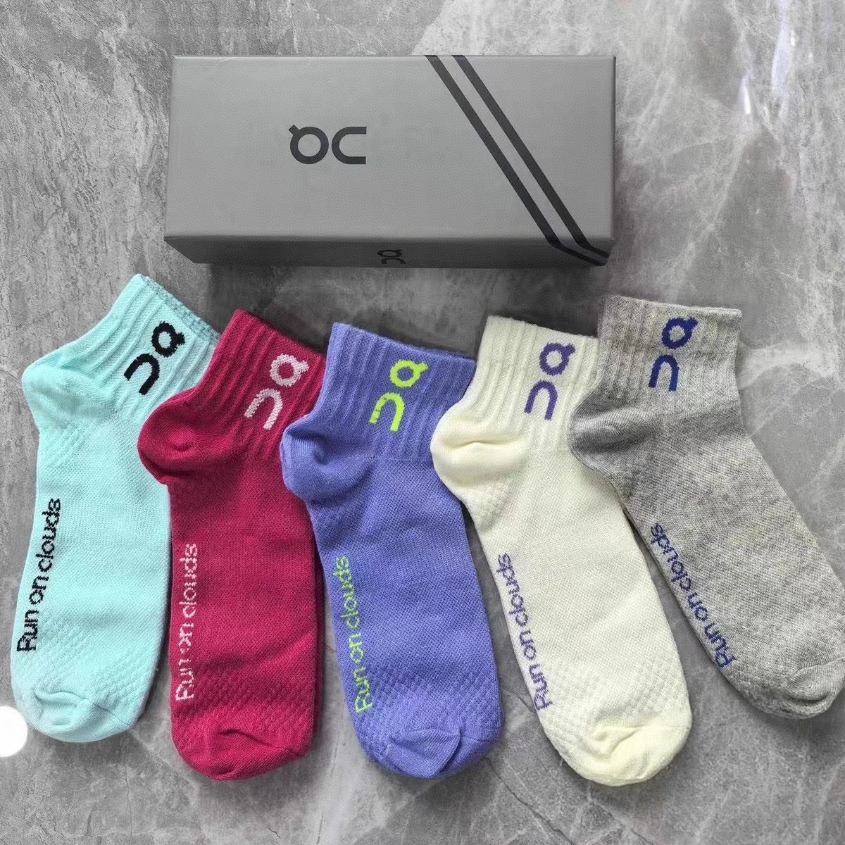 Letter Embroidered Cotton Mid-Calf Socks photo 8