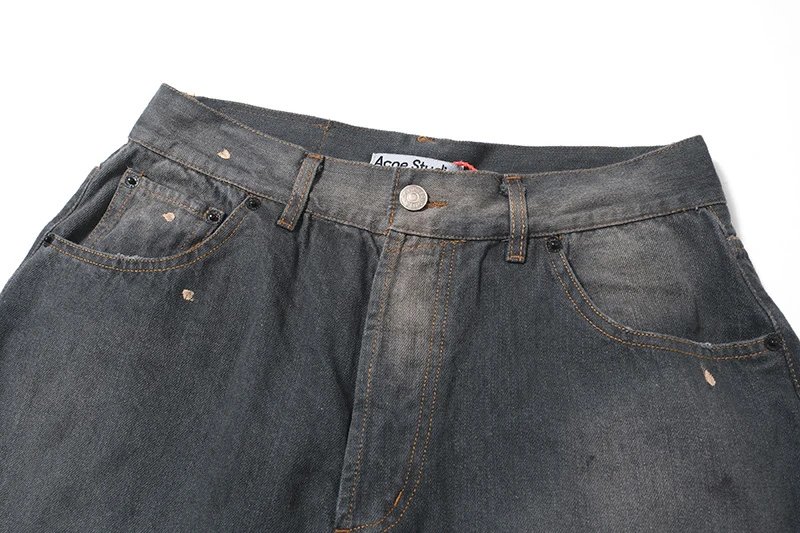 Vintage Washed Denim Jeans Couple Style photo 3