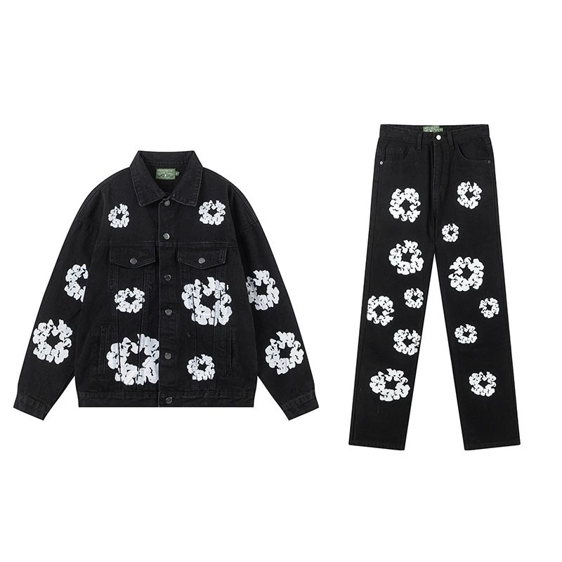 Floral Print Hooded Sweatshirt and Jogger Set Multicolor Casual Loungewear