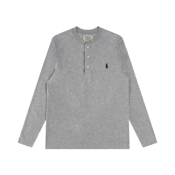 Polo Ralph Lauren Henley Long-Sleeve T-Shirt Gray - 1