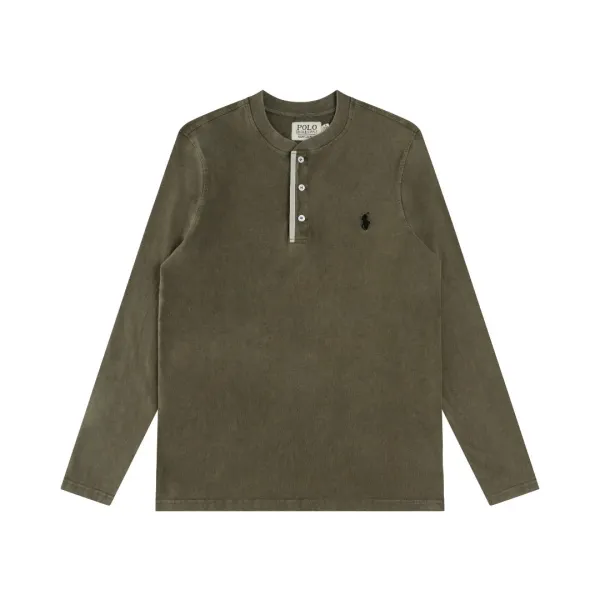 Polo Ralph Lauren Henley Long-Sleeve Shirt Army Green - 1