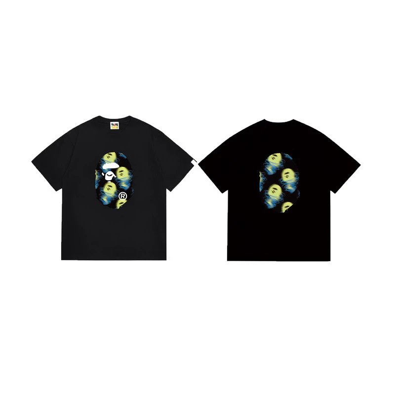 A Bathing Ape x Van Gogh Starry Night Face Print Black T-Shirt - 1