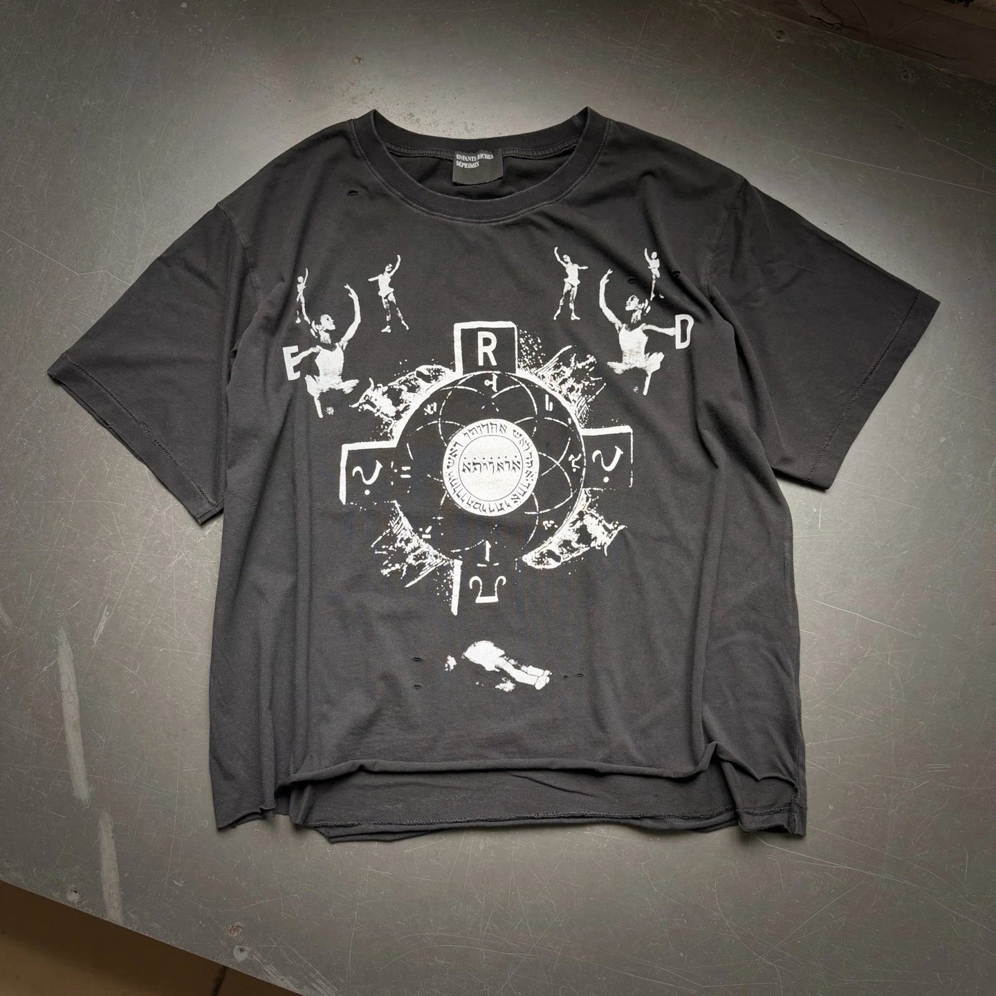 American Vintage Portrait Print Rock Hip-Hop Pocket T-Shirt photo 3