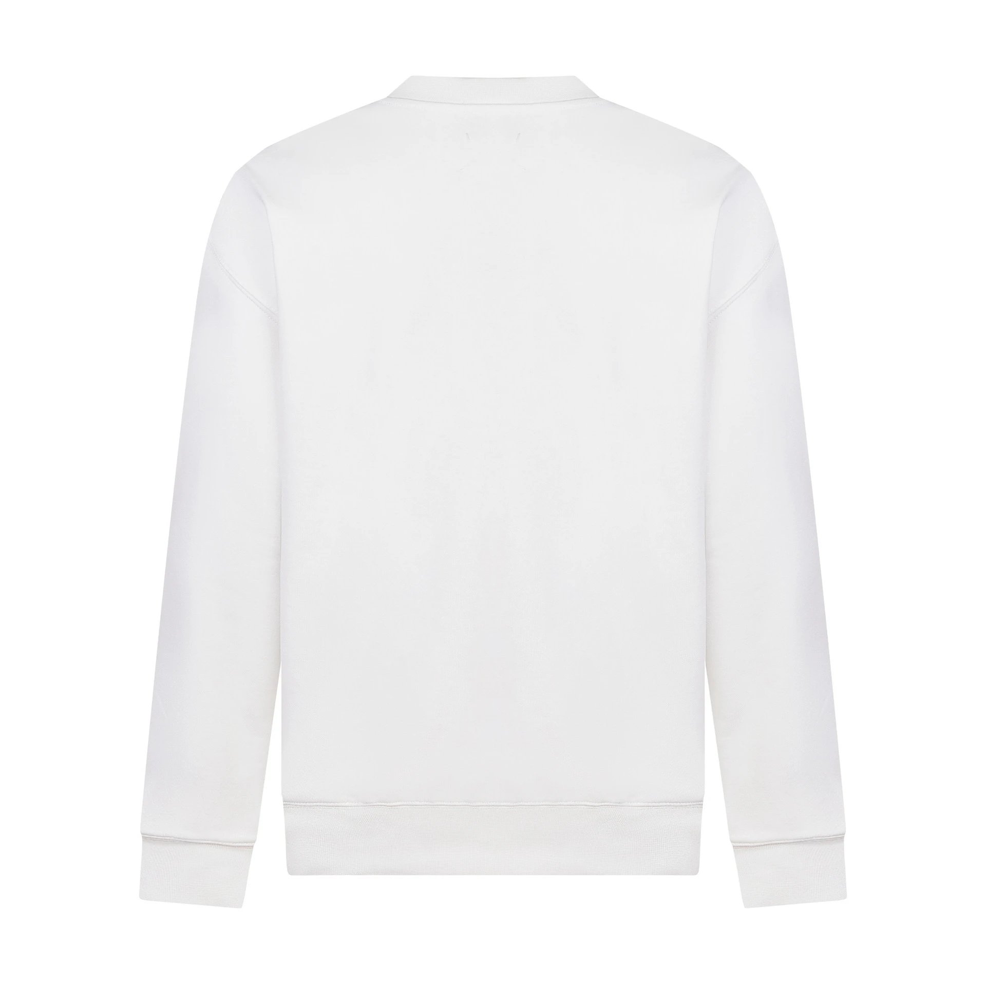 Crew Neck Reverse Logo Embroidered Cotton Hoodie photo 8