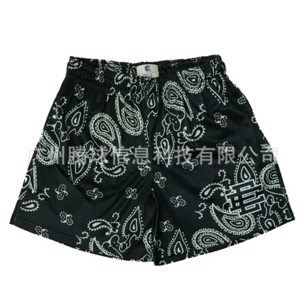 Design Camo Mesh Athletic Shorts Navy Gray White - 30