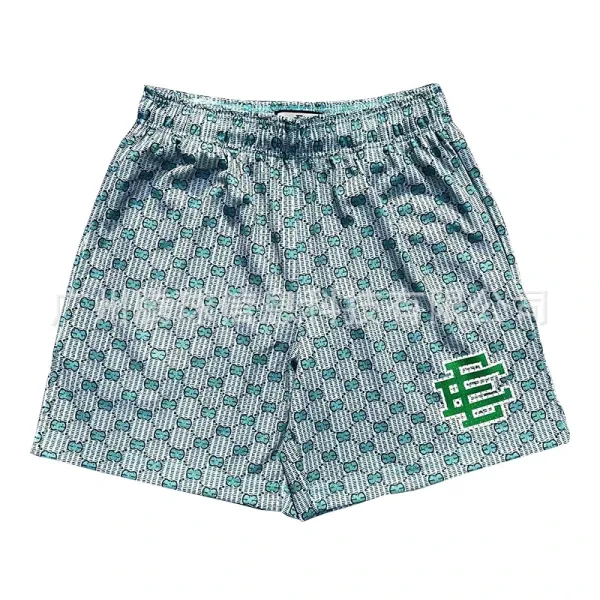Design Camo Mesh Athletic Shorts Navy Gray White - 37