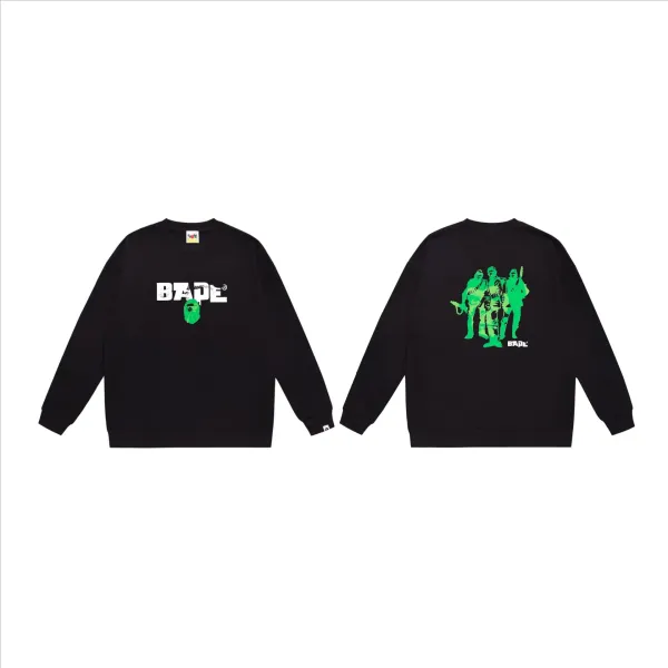A Bathing Ape Green Glow Crewneck Sweatshirt - 1