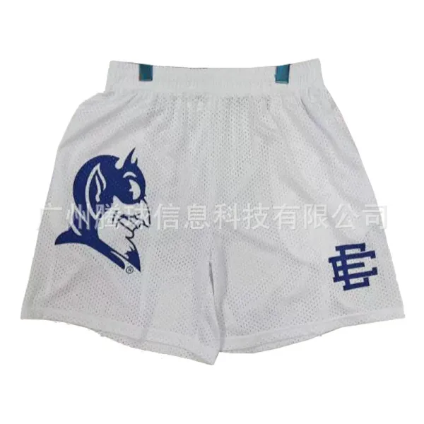 Duke University Blue Devils Mesh Basketball Shorts White - 1