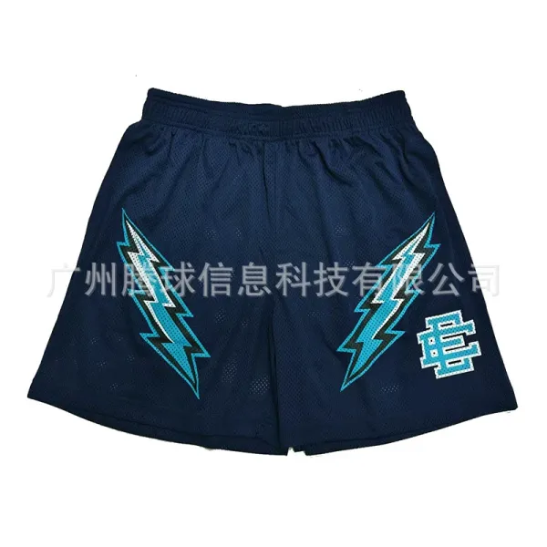Design Camo Mesh Athletic Shorts Navy Gray White - 24